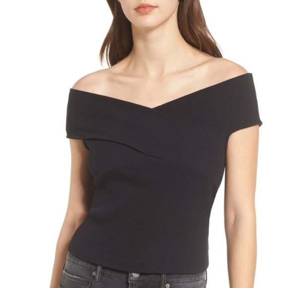 Lush Tops - Lush Crisscross Off-the-Shoulder Top